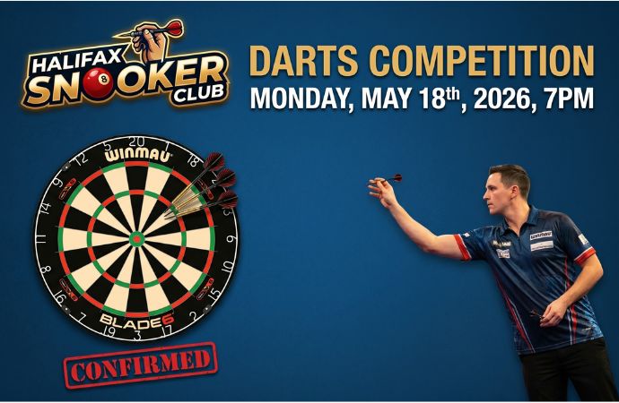 Join Our First-Ever Darts Competition at Halifax Snooker Club